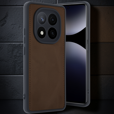 Xiaomi Redmi Note 14 Pro 4g Kılıf Aras Deri Kapak - Pudra