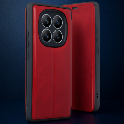 Xiaomi Redmi Note 14 Pro 4g Kılıf Flip Cover - Kırmızı