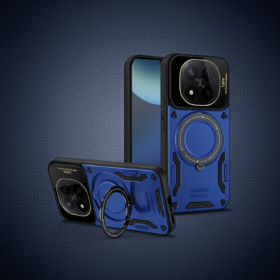 Xiaomi Redmi Note 14 Pro 4g Kılıf Joy Lens Standlı Kapak - Lacivert