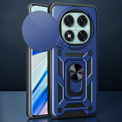 Xiaomi Redmi Note 14 Pro 4g Kılıf Pars Lens Yüzüklü Silikon - Lacivert