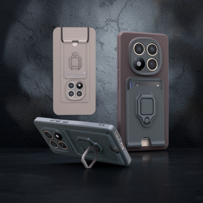 Xiaomi Redmi Note 14 Pro 4g Kılıf Zuma Kartvizitli Yüzüklü Silikon - Yeşil
