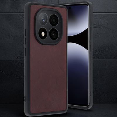 Xiaomi Redmi Note 14 Pro 5g Kılıf Aras Deri Kapak - Bordo