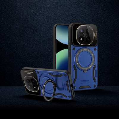 Xiaomi Redmi Note 14 Pro 5g Kılıf Joy Lens Standlı Kapak - Lacivert