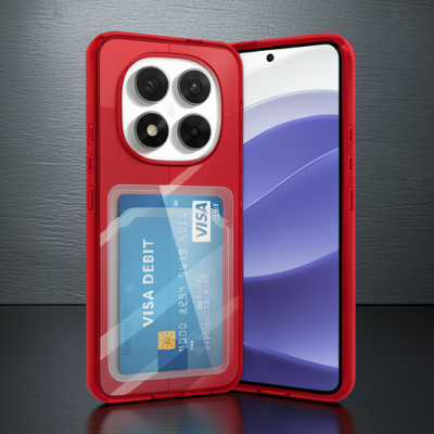 Xiaomi Redmi Note 14 Pro 5g Kılıf Kart Şeffaf Silikon - Şeffaf