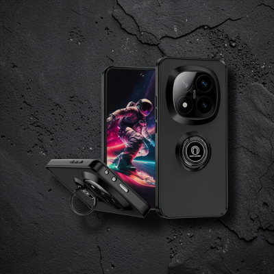 Xiaomi Redmi Note 14 Pro 5g Kılıf Montreal Yüzüklü Silikon Kapak - Siyah