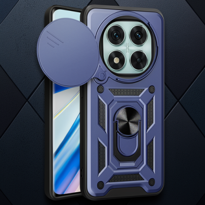 Xiaomi Redmi Note 14 Pro 5g Kılıf Pars Lens Yüzüklü Silikon - Lacivert