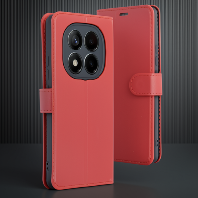 Xiaomi Redmi Note 14 Pro 5g Kılıf Trend S Plus Kapaklı Kılıf - Kırmızı