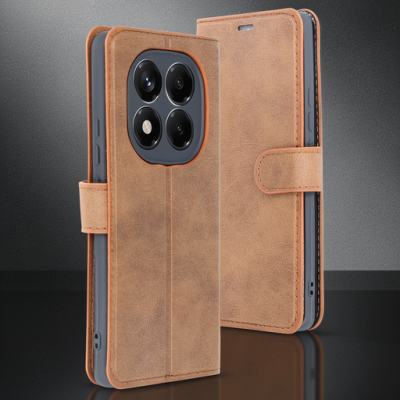 Xiaomi Redmi Note 14 Pro 5g Kılıf Trend S Plus Kapaklı Kılıf - Taba