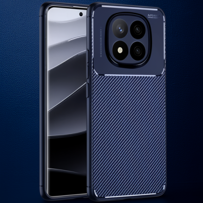 Xiaomi Redmi Note 14 Pro Plus Kılıf Auto Focus Karbon Kapak - Lacivert