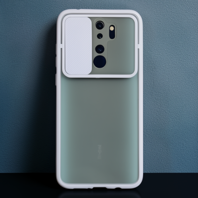 Xiaomi Redmi Note 8 Pro Kılıf Palm Buzlu Kamera Sürgülü Silikon - Lila