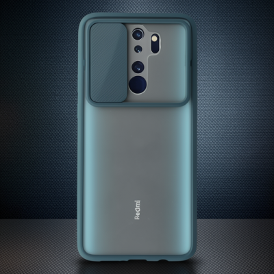Xiaomi Redmi Note 8 Pro Kılıf Palm Buzlu Kamera Sürgülü Silikon - Yeşil