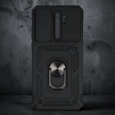 Xiaomi Redmi Note 8 Pro Kılıf Pars Lens Yüzüklü Silikon - Siyah