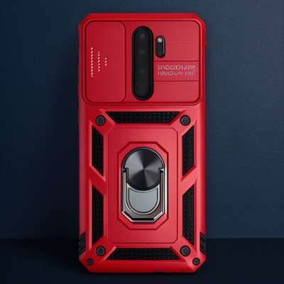 Xiaomi Redmi Note 8 Pro Kılıf Pars Lens Yüzüklü Silikon - Yeşil