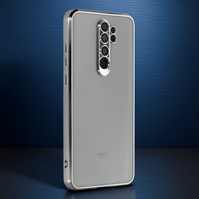 Xiaomi Redmi Note 8 Pro Kılıf Razer Lensli Silikon - Gümüş