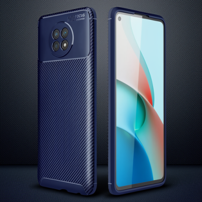 Xiaomi Redmi Note 9 5g Kılıf Auto Focus Karbon Kapak - Lacivert