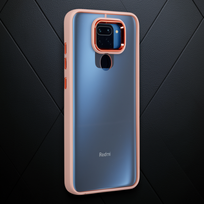 Xiaomi Redmi Note 9 Kılıf Dora Kapak - Pudra