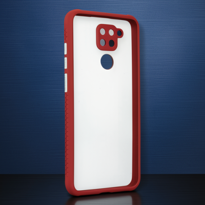 Xiaomi Redmi Note 9 Kılıf Miami Şeffaf Silikon - Fuşya