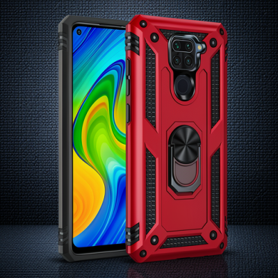 Xiaomi Redmi Note 9 Kılıf Sofya Yüzüklü Silikon Kapak - Gold