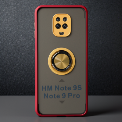 Xiaomi Redmi Note 9 Pro Kılıf Montreal Yüzüklü Silikon Kapak - Sarı
