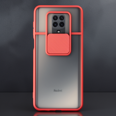 Xiaomi Redmi Note 9 Pro Kılıf Palm Buzlu Kamera Sürgülü Silikon - Pembe