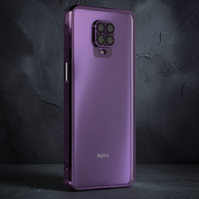 Xiaomi Redmi Note 9 Pro Kılıf Razer Lensli Silikon - Mor