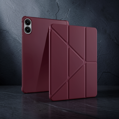 Xiaomi Redmi Pad Pro 12.1 Kılıf Kalemlikli Mars Tablet Kılıfı - Mürdüm