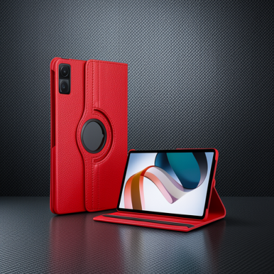 Xiaomi Redmi Pad Se 4g Kılıf 360 Tablet Deri Kılıf - Kırmızı