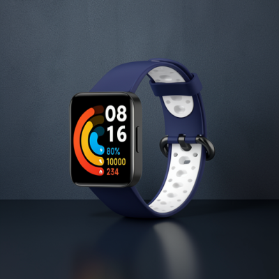 Xiaomi Redmi Watch 2 Spor Delikli Kordon - Lacivert-beyaz