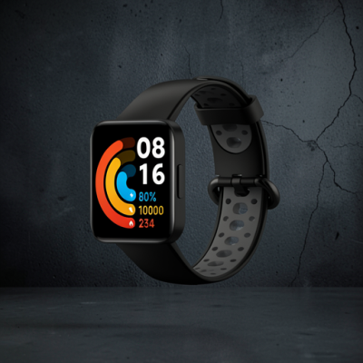 Xiaomi Redmi Watch 2 Spor Delikli Kordon - Siyah-gri