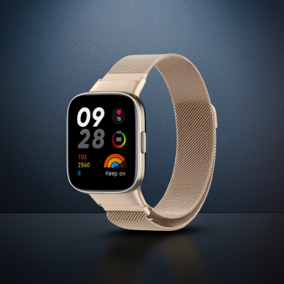 Xiaomi Redmi Watch 3 Metal Mıknatıslı Kordon (saat Değildir) - Metalik Gold