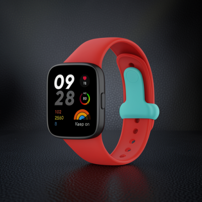 Xiaomi Redmi Watch 3 Origin Silikon Kordon (saat Değildir) - Kırmızı