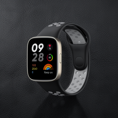 Xiaomi Redmi Watch 3 Spor Delikli Kordon (saat Değildir) - Siyah-gri