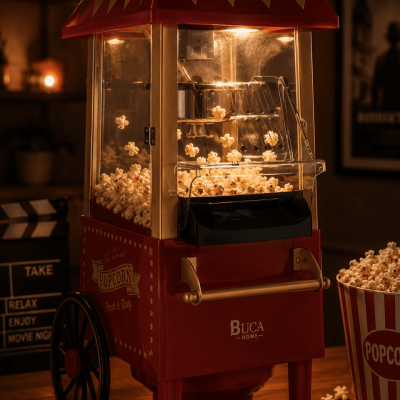 Yağsız Mısır Patlatma Makinesi Sıcak Hava Popcorn Makinesi Nostaljik Tasarım