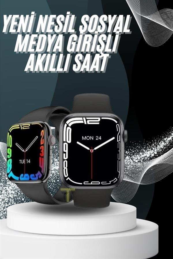 Yeni Model Akıllı Saat Dokunmatik Ekran Unisex Amoled Ekran 44 mm