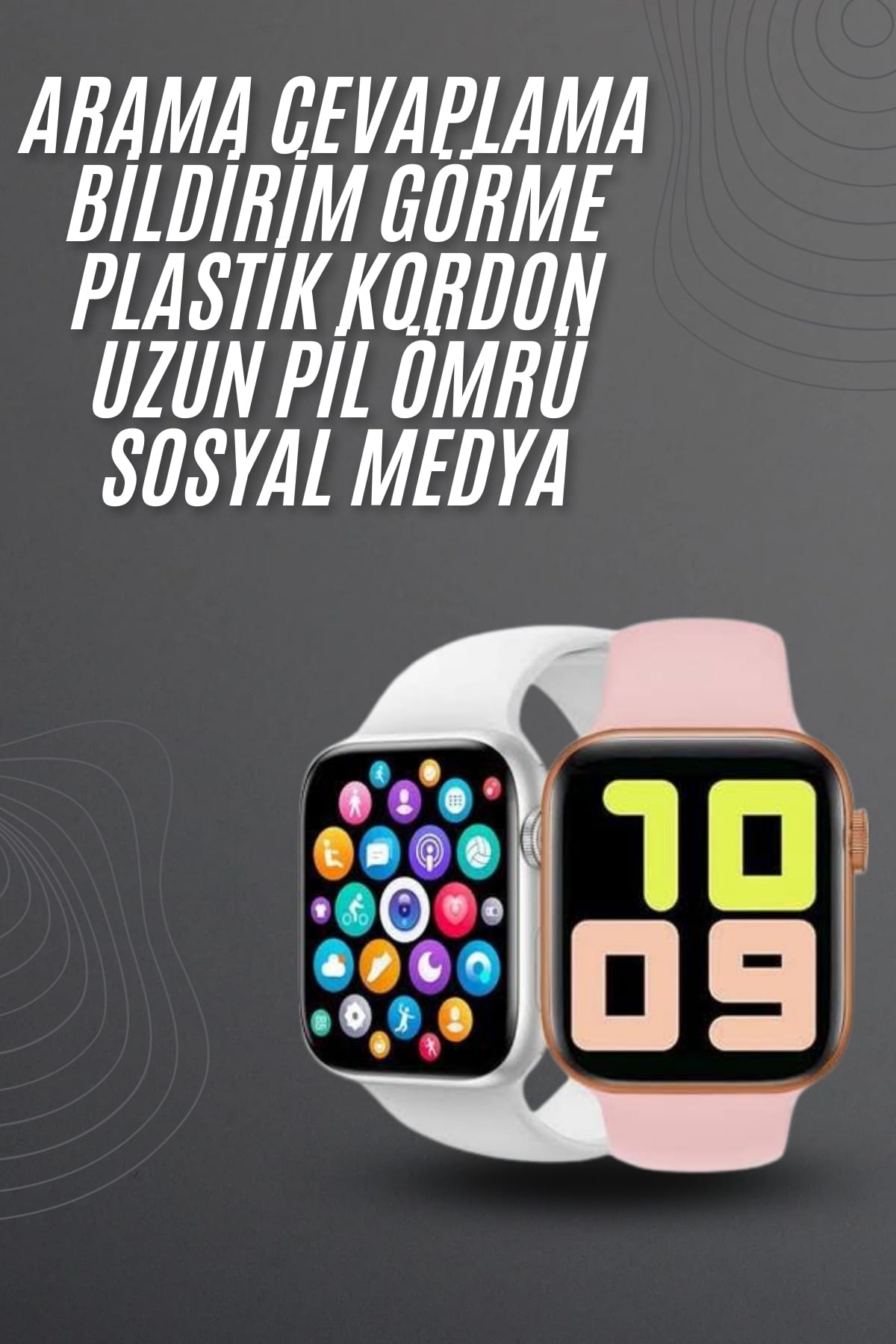 Yeni Model Akıllı Saat Dokunmatik Ekran Unisex Amoled Ekran 44 mm