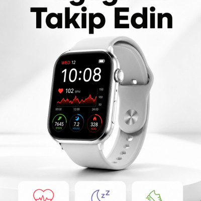 Yeni Nesil Akıllı Saat Adımsayar, GPS, Nabız Ölçer, Uyku ve Sağlık Takibi (Kopya)