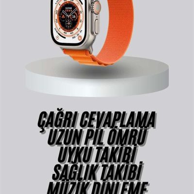 Yeni Nesil Akıllı Saat Uyku ve Sağlık Takibi Titeşimli Sesli Arama Mesaj ve Bildirim Görme