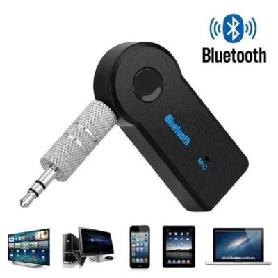 Yeni Nesil Bluetooth Aux Araç Kiti Siyah TV Tablet Telefon Araç Araba