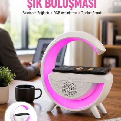 Yeni Nesil Bluetooth Hoparlör Speaker 5.0 Taşınabilir G Şeklinde Powerbankli Yeni Nesil