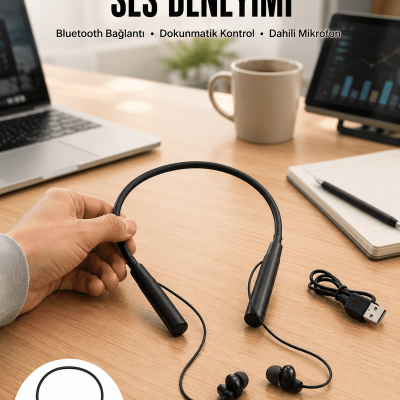 Yeni Nesil Bluetooth Kulaklık Kablolu Kulak İçi Dijital Göstergeli