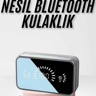 Yeni Nesil Kablosuz Kulaklık Aynalı Powerbank Özellikli Bluetooth Bağlantılı Dijital Göstergeli