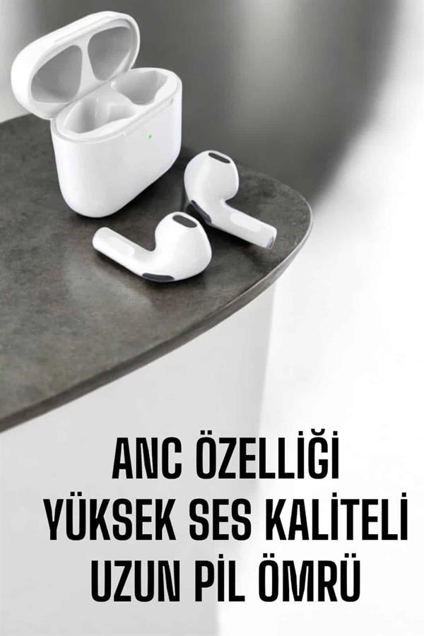 Yeni Nesil Pro Bluetooth Kulaklık Uzun Pil Ömrü Beyaz