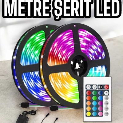 Yeni Nesil RGB Işıklı 10Metre Şerit LED Kumandalı Kullanım