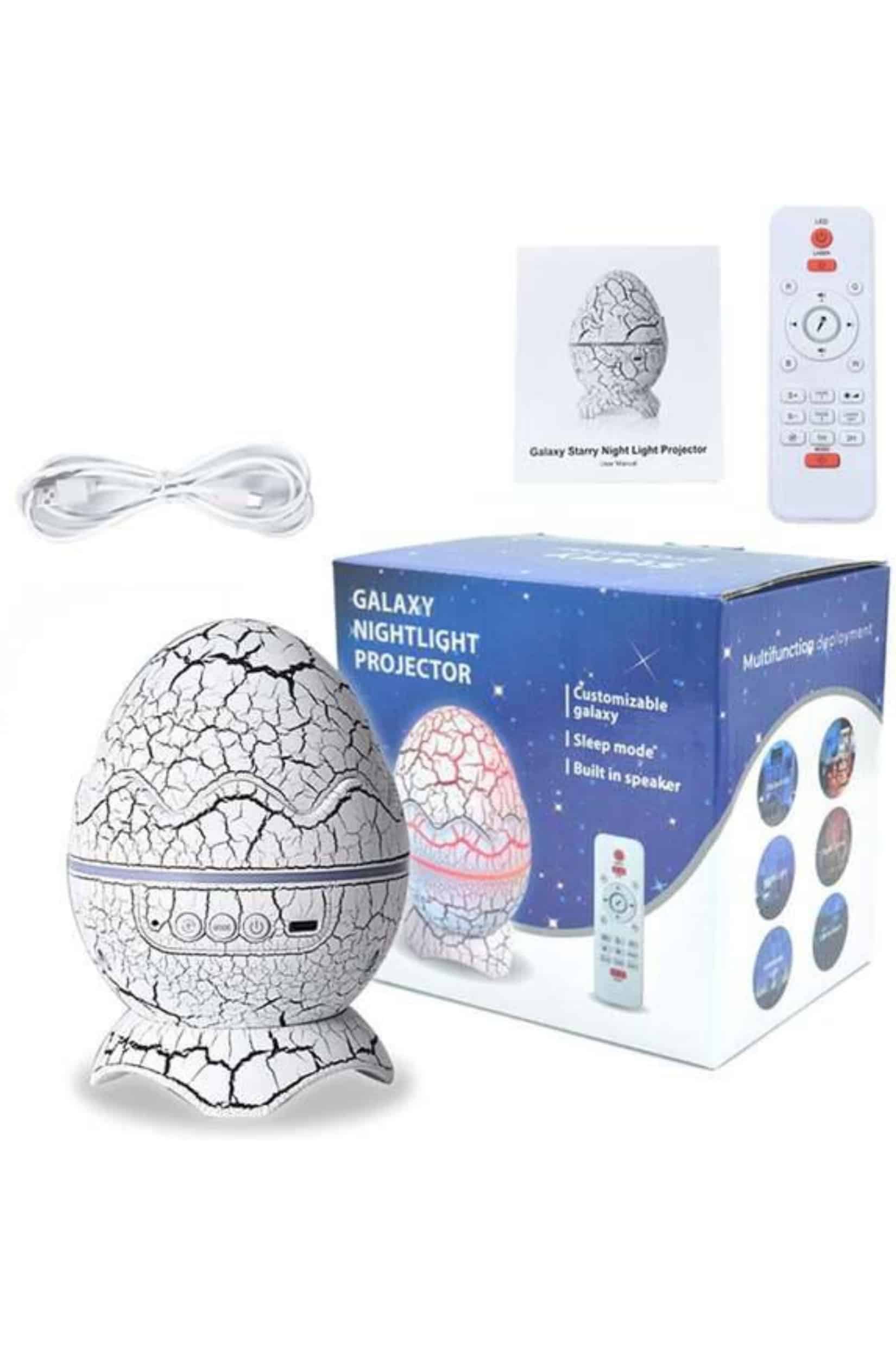 Yumurta Şeklinde Su Dalgalı Bluetooth Speaker Lamba Renkli Şarjlı