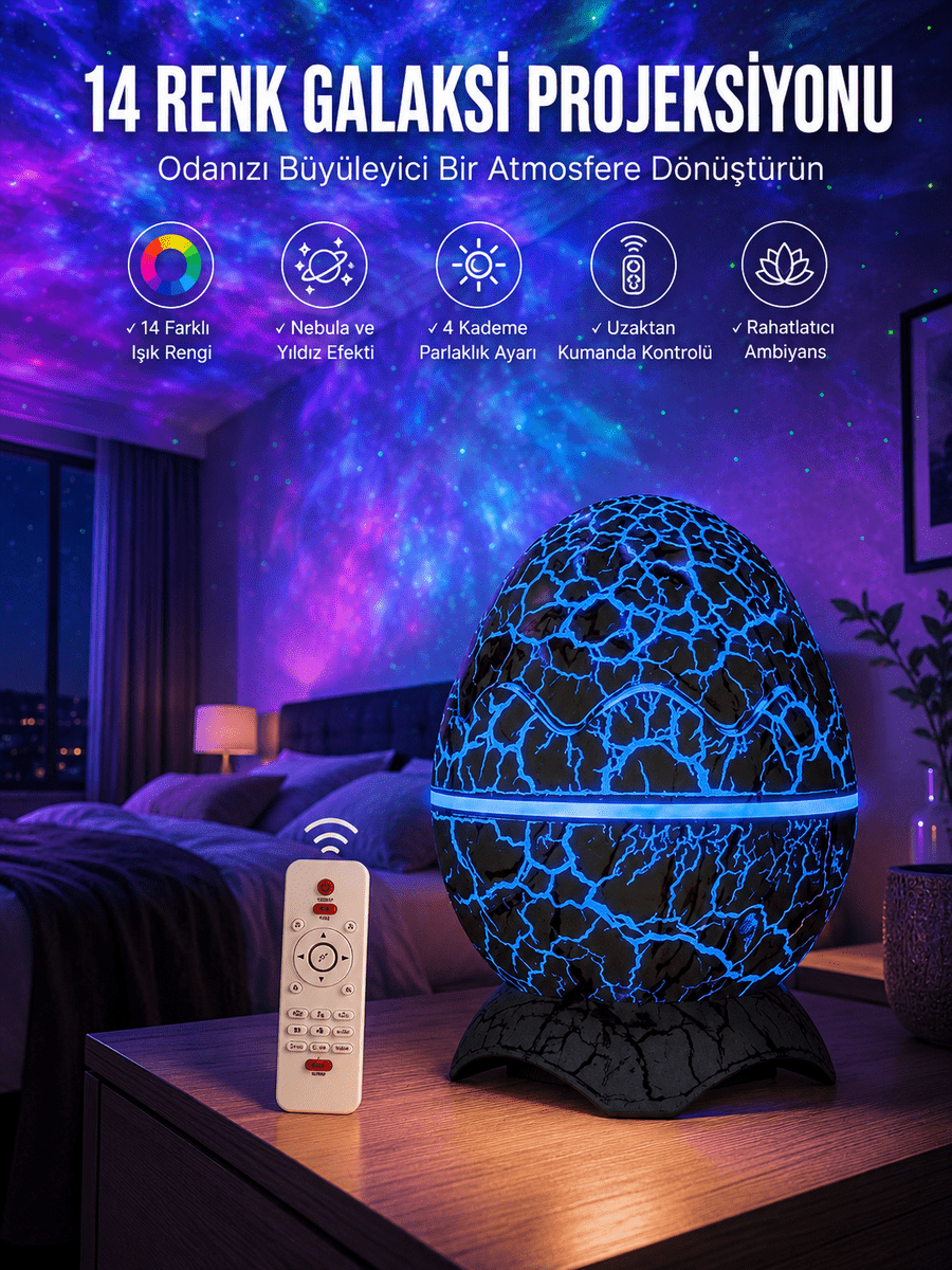 Yumurta Şeklinde Su Dalgalı Bluetooth Speaker Lamba Renkli Şarjlı Yeni Nesil